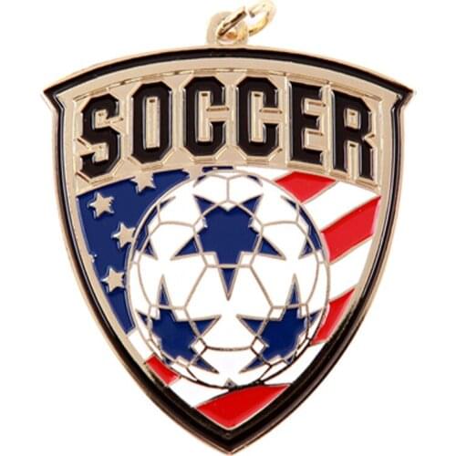 Custom cheap enamel color Soccer Sport Medals hot sales sports medals custom