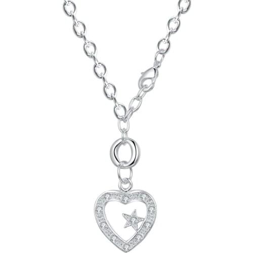 Fashion Jewelry Necklace Lady Wholesale Charm Silver Color Pendants For Women Fashion Jewelry Pendant AN562/agoaixva