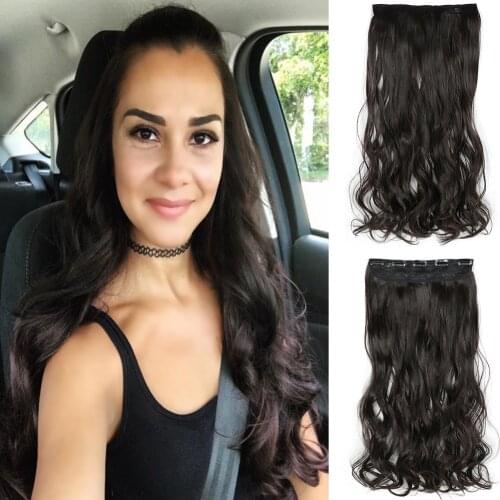 Clip-on Hair Extensions Synthetic Natural Fake Hair Clips 2020 Crab Extension Pieces Accessories for Women