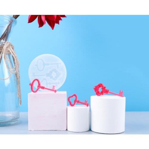 New transparent silicone mold decoration process DIY key Charms pendant Jewelry epoxy resin mold
