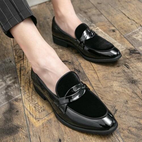 PHERON Men's Patent Leather Shoes