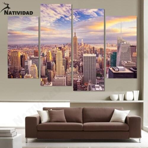 European Style High-Altitude Overlooking The City Vision Map Poster Art Painting Now Architectural Wall Canvas Painting Home Dec