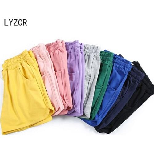 Casual Cotton Shorts for Woman Summer Loose Black Womens Sports Shorts Pants Female Mid Waist Sweatshorts Women Outwear