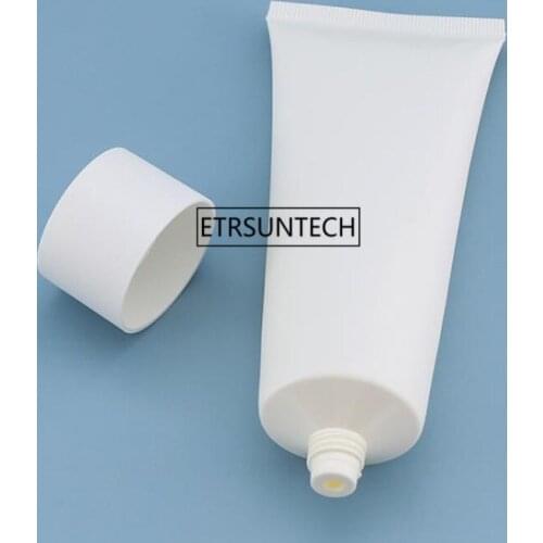 100pcs Empty Frosted Cosmetic Hose Soft Tube, Makeup Facial Cleanser Cream Squeeze Soft Tube,Body Wash Refillable Bottle F3587