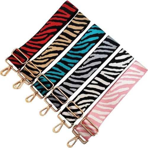 Zebra Pattern Bag Strap Women Handbag Belt Wide Shoulder Bag Strap Replacement Strap Accessory Bag Part Adjustable Belt For Bags