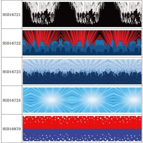 22MM 25MM 38MM 50MM 75mm Printed Pattern on Grosgrain Ribbon for diy ribbon