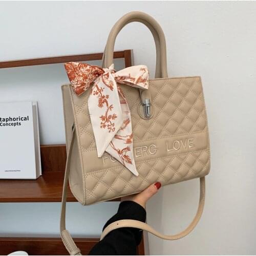 Diamond Lattice Tote Bags for Women 2021 Luxury Brand Trends Lady Designer Crossbody Handbag Big Top Handle Shoulder Bags New
