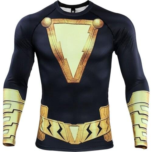 S-4XL Raglan Sleeve 3D Printed T shirts Men Compression Shirts Long Sleeve Comics Clothing Cosplay Costume Tops Male