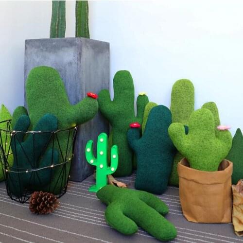Nordic Creative Personalized Gift Lovely Sofa Pillow Cushion Plant Cactus Car Pillow Bedroom Throw Sofa Home Decor Housewear