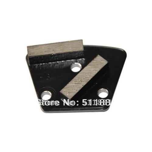 NCCTEC Trapezoidal Grinding Shoes with 2 diamond Rectangle Segments FREE shipping | metal bond concrete grinding pads blocks
