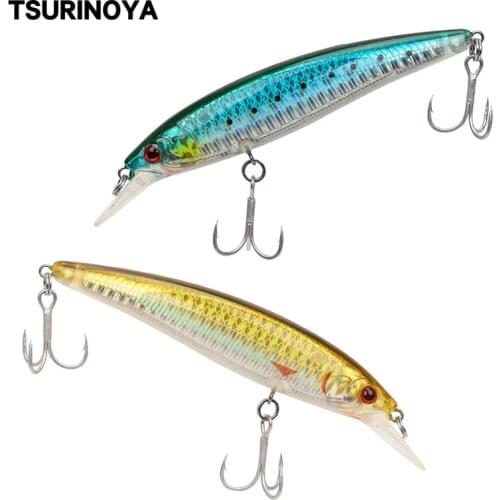 TSURINOYA Floating Minnow110S FishingLure 110mm 13g Hard Baits Wobblers Pick Bass Lure Artificial Top Water Fishing Tackle
