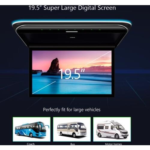 XTRONS 19.5" HD Digital TFT Screen Ultra-thin Roof Mounted Player HDMI Speaker support 1080P Video USB AV Input +Headphones