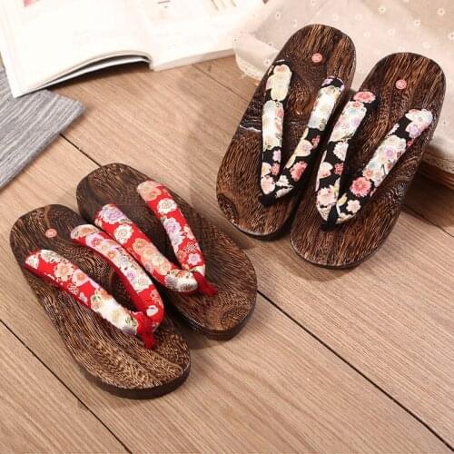 Japan Men Slipper Anime Cosplay Shoes Men Women Traditional Slippers Samurai Japanese Geta Clogs Wooden FlipFlops Zapatos Hombre