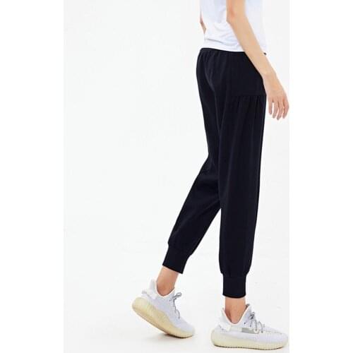 Women Cotton Black Jogging Sweatpants Autumn Winter Running Sweat Casual Trousers Training Fitness Outdoor Baggy Sports Pants