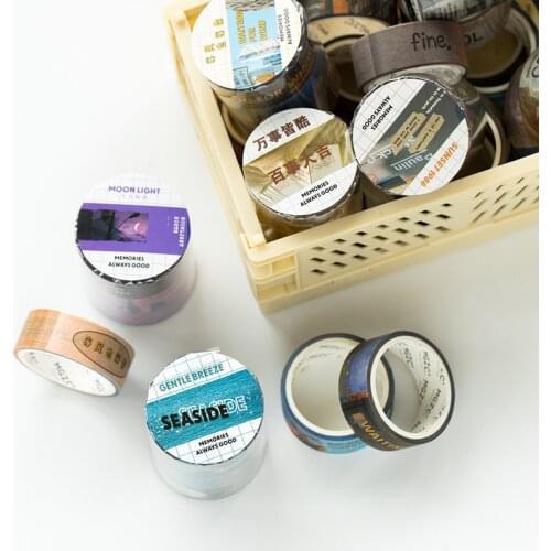 3Pcs/Set Memories Are Always Beautiful Series Washi Tape Salt-Based Art Retro Photography DIY Decorative Stickers Supplies