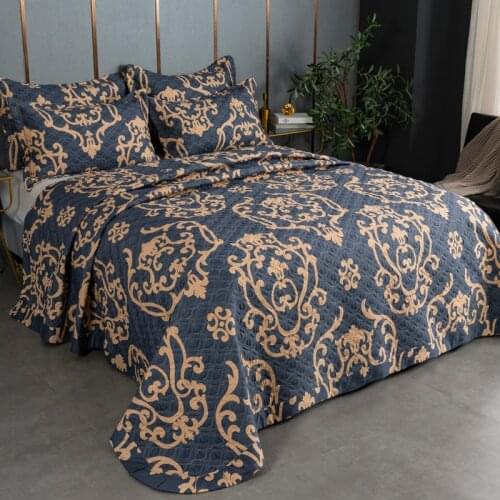 New 100% cotton Quilting bed cover Bed Skirt Bedspread Bed Sheet Bed Cover Pillowcase Bedding Set 3pcs