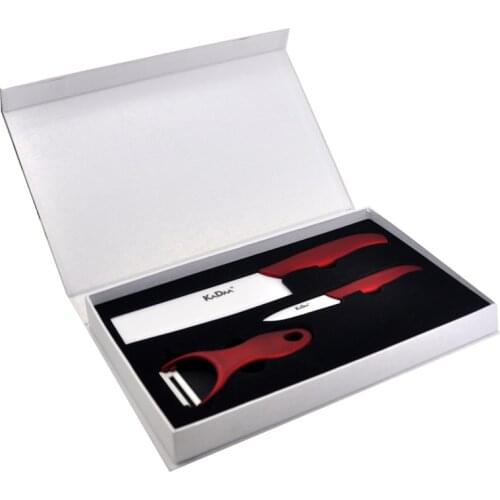 3pcs Kitchen Knife Set Ceramic Knives Peeler Ceramic Vegetable Knife Utility Fruit Knife Chef Knife Set Gift Box