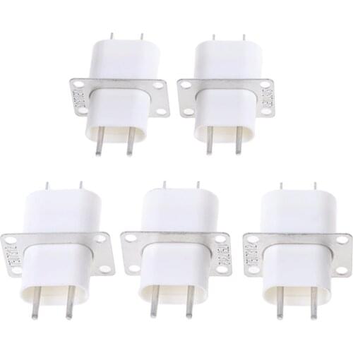 5Pcs Electronic Microwave Oven Magnetron 4 Filament Pin Sockets Converter Home