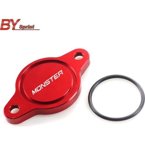 Motorcycle CNC Accessories Engine Oil Filter Cover Cap WITH LOGO For Ducati Monster 659 696 821 1200 1200S 1100 1100s