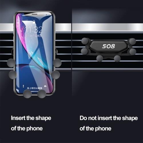 Car Phone Holder Air Vent Mount Mobile Cell Stand GPS Support clip For PEUGEOT 508 Auto interior Accessories
