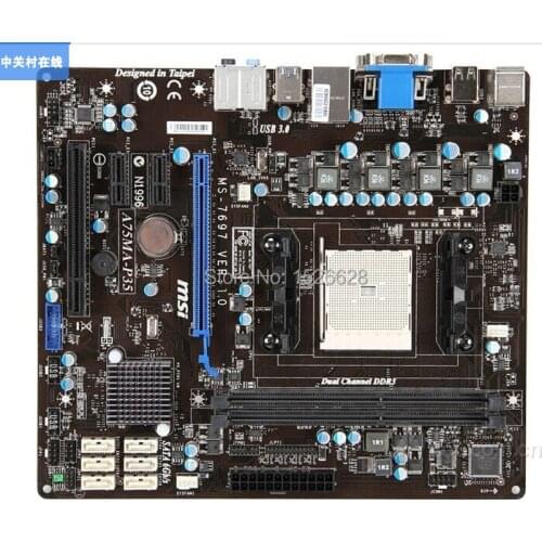 Free shipping original desktop motherboard for MSI A75MA-P35 DDR3 Socket FM1 ram 16G motherboard