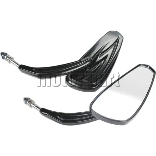 Black Motorcycle Rearview Side Mirrors For Harley Dyna Softail FLSTN Electra Glide Road King Sportster 883 1200 750 Fat Boy CVO