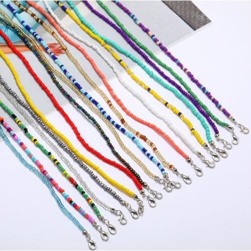 2021 New Bohemian Beaded Mask Strap Glasses Chain Women Fashion Eyeglass Sunglasses Retainer Holder Lanyard Neck Chain Jewelry