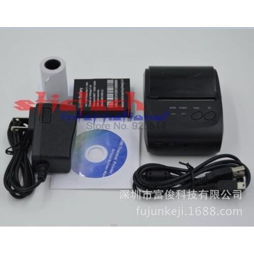 By dhl or ems 10 sets Portable Bluetooth Wireless Thermal Printer Printing Receipt Printer with Lithium Battery for Android