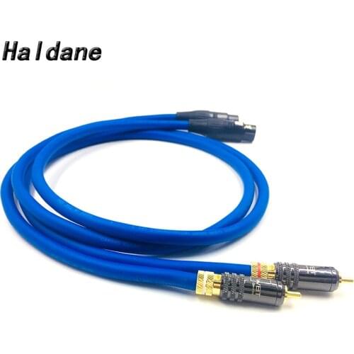 Haldane Pair WBT-0144 RCA Male to 3pin XLR Female Balacned Audio Interconnect Cable XLR to RCA Cable with CARDAS Clear-Light-USA