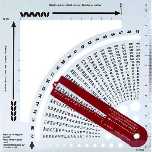 Knitting Gauge Converter Sweater Knitting Circular Weave Craft Knitting Calculator Counting Frame Ruler Sewing DIY Accessories