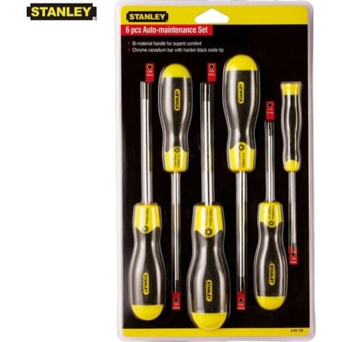 Stanley 6pcs 5pcs security torx screwdrive set precision kit screwdriver torx T5 T6 T8 T10 T15 T20 T25 T30 T40 chrome steel