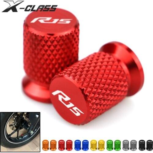 R15 Motorcycle Tire Valve Tyre Valve Air Port Stem Cover CNC Aluminum Accessories for Yamaha YZF R15 V2 V3 ABS 2009-2019 2020