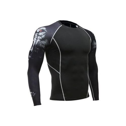 Motorcycle Jersey Quick Dry Mens Fitness Tight Clothes Long Johns Skiing Tops Compression Sport Bodybuilding T-Shirt Underwear