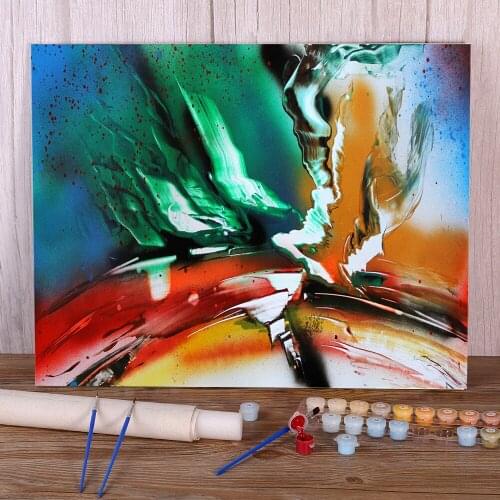 Landscape Green Fire DIY Painting By Numbers Package Oil Paints 50*70 Canvas Painting Decoration For Children For Drawing Art