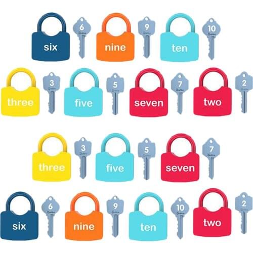 Optional Keys and Padlock Set Matching & Counting Motor Skill Baby Toddlers Preschool Montessori Unlocking Toys