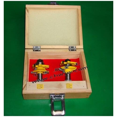 Free shipping Pro-Grade 2 Piece Tungsten Carbide 1/2inch Router Bits Set w/out wooden case