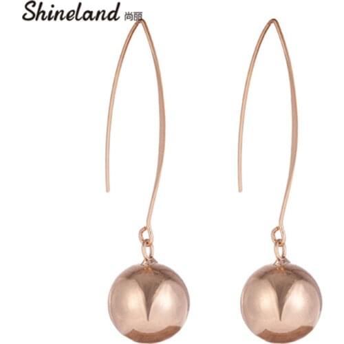 New 2021 Designer Brincos Fashion Shiny trendy/bijoux Alloy Round Shape Pendant Popular Drop Earrings Jewelry For Women