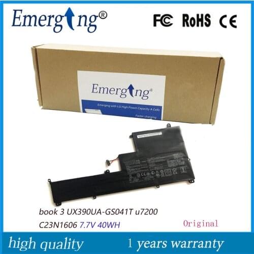 7.7V 40WH Original New Laptop Battery C23N1606 for ASUS Zenbook 3 UX390UA-GS041T u7200