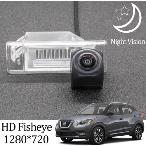 Owtosin HD 1280*720 Fisheye Rear View Camera For Nissan Kicks P15 2016 2017 2018 2019 Car Vehicle Reverse Parking Accessories