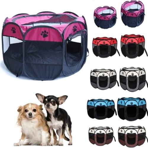 Pet Cage Portable Pet Tent Folding Dog House Indoor Cat Tent Puppy Kennel For Dog Cat Rabbits Outdoor Playpen Easy Operation