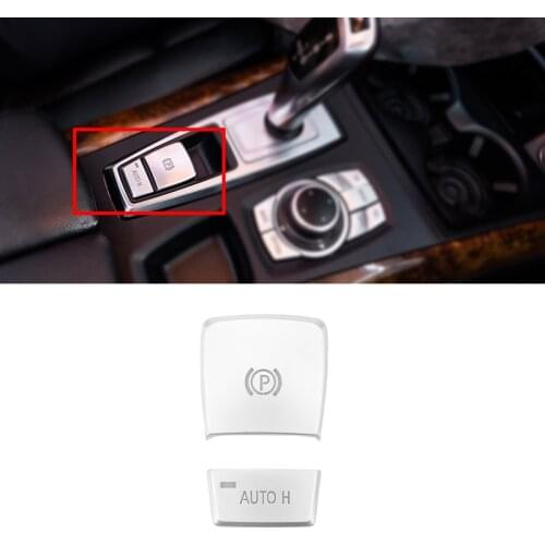 Parking Brake Switch P/AUTO H Button Cover Stickers for BMW X5 E70 X6 E71 2008 2009 2010 2011 2012 2013
