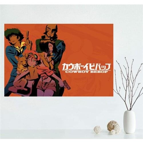 Custom High Quality Cowboy Bebop Canvas Painting Wall Silk Poster Cloth Print DIY Fabric Poster