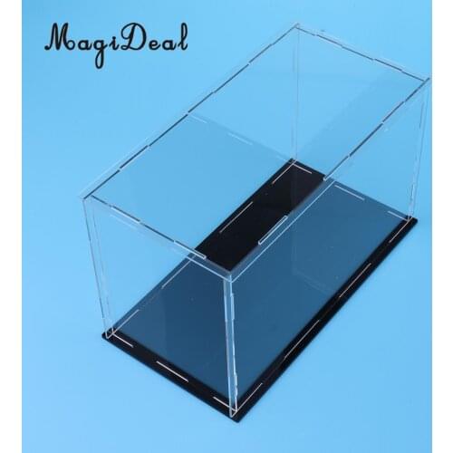 MagiDeal Transparent Acrylic Display Case Tray Dustproof Storage Show Box 23x11x11cm