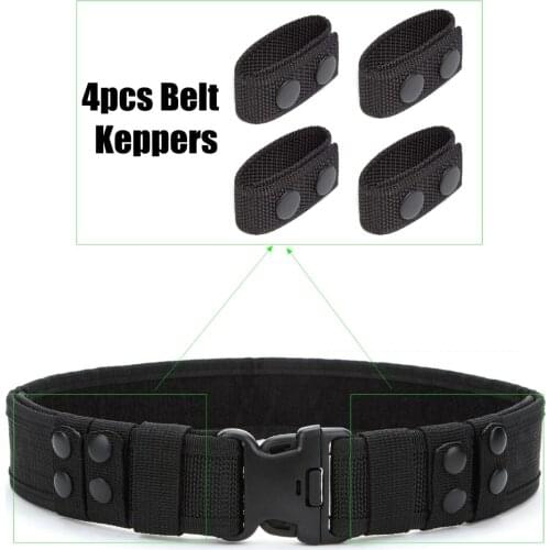 4Pcs Tactical Belt Buckle Nylon Heavy Duty Belt Keeper Portable Military Loop Holder Webbing Strap Police Hunting Accessories