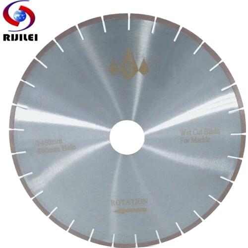 RIJILEI 450mm Marble Diamond Saw Blades Silent cutter blade for marble stone Sharp cutting circular Professional Cutting Tools