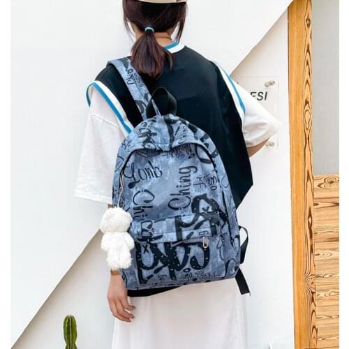 Quality Womens Backpack Big Size Canvas Cloth Backpacks Preppy Style Large Teen School Bag Female Travel Hiking Bag