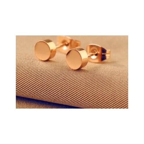 YUN RUO Lose Money Promotion Hot Selling Titanium Steel Rose Gold Color Golden Bean Earrings Woman Fashion Jewelry Never Fade