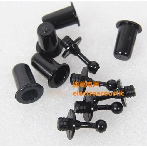 80pcs/lot Card head sound mesh connector Speaker net cover shelf female plug seed net buckle Plastic One male one female/set