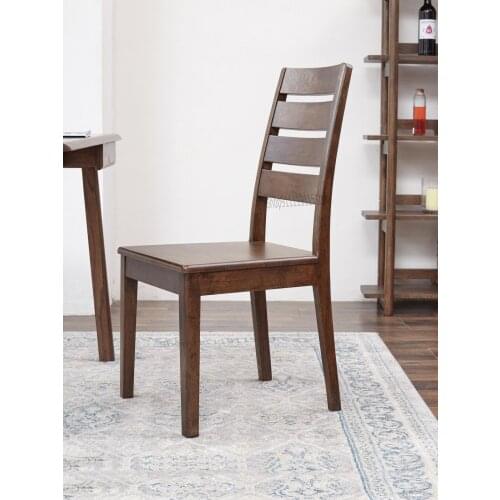 Japanese Style Solid Wood Chair Simple Modern Dining Table Chair Combination Black Walnut Oak Computer Chair