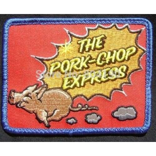 PORK CHOP EXPRESS ISAF INFIDEL USA US OPS SEW ON PATCH BADGE APPLIQUE party favor birthday gift